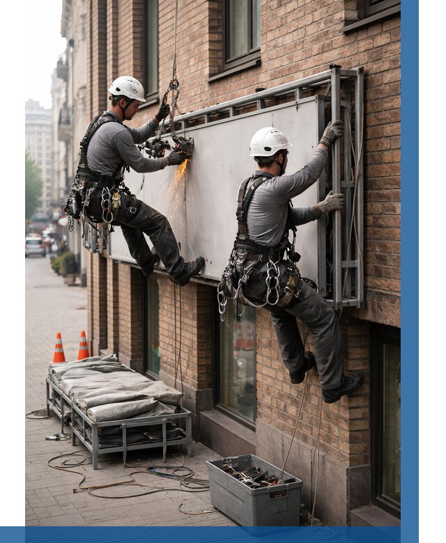 Демонтаж рекламной вывески в Калининграде от 6577 р. | ВЫСОТНИК-Клн