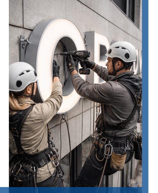 Монтаж световых букв в Калининграде от 3035 р. под ключ ВЫСОТНИК-Клн