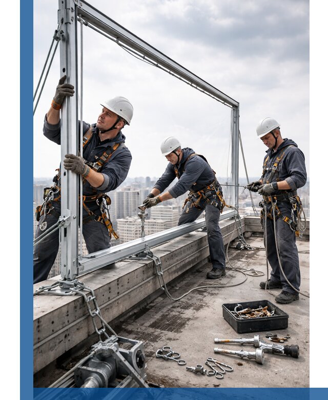 Монтаж крышных рекламных конструкций под ключ в Калининграде