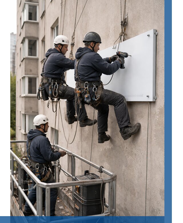 Монтаж табличек и указателей в Калининграде от 3541 р. | ВЫСОТНИК-Клн