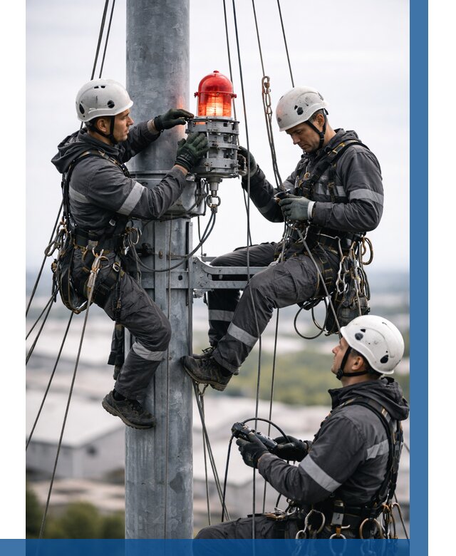 Монтаж заградительных огней в Калининграде от 8600 р. | ВЫСОТНИК-Клн