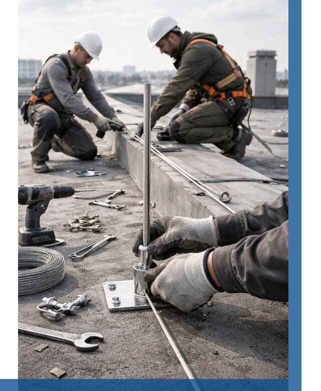 Монтаж молниезащиты на кровле в Калининграде цена от 25295 р. | ВЫСОТНИК-Клн