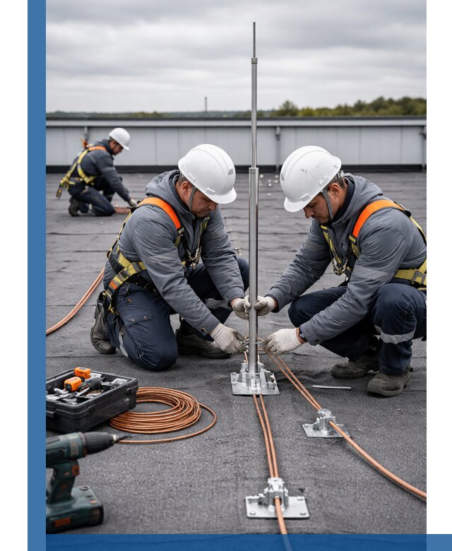 Монтаж молниезащиты на кровле в Калининграде под ключ с гарантией