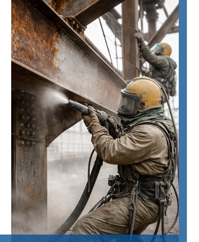 Пескоструйная очистка металлоконструкций в Калининграде по 607 р. ВЫСОТНИК-Клн