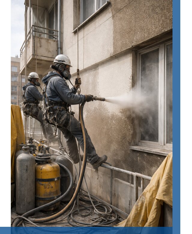 Пескоструйная очистка фасада в Калининграде от 658 р. | ВЫСОТНИК-Клн