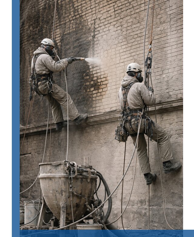 Пескоструйная очистка фасадов в Калининграде профессионально