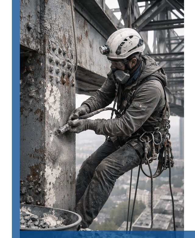 Удаление старой краски с металлических конструкций в Калининграде