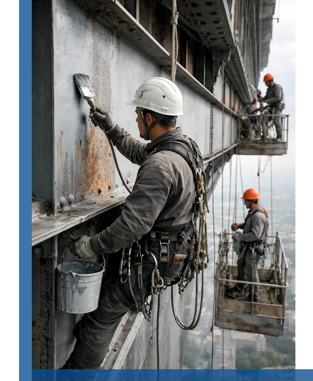 Покраска металлоконструкций на высоте в Калининграде профессионально