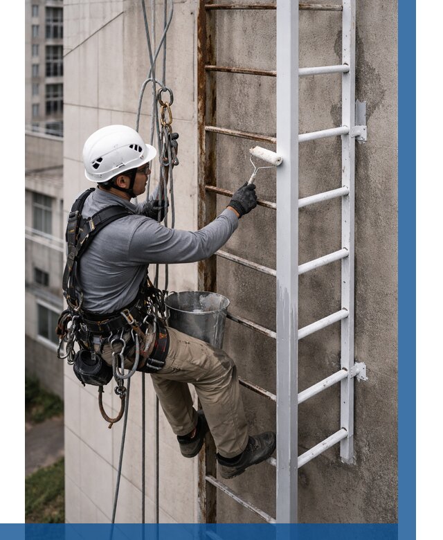 Покраска пожарных лестниц в Калининграде от 4553 р. | ВЫСОТНИК-Клн