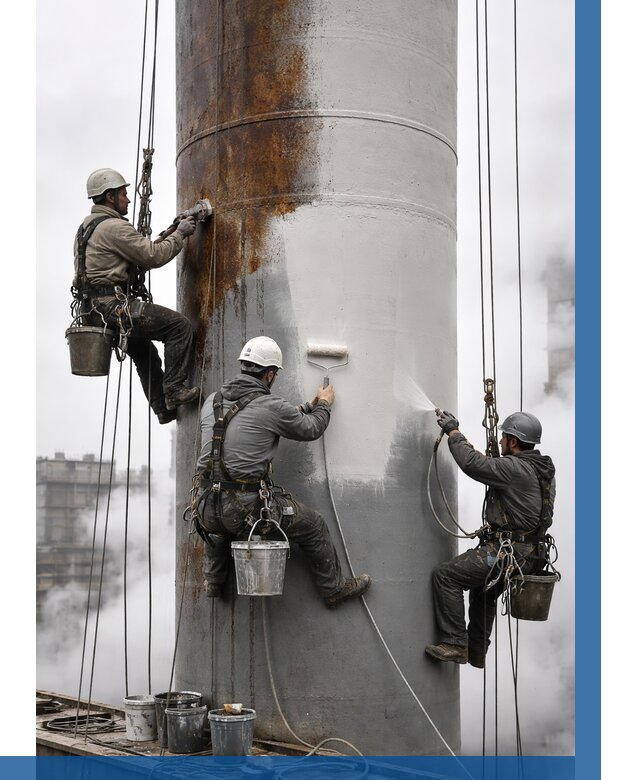 Покраска дымовых труб в Калининграде от 8600 р. | ВЫСОТНИК-Клн