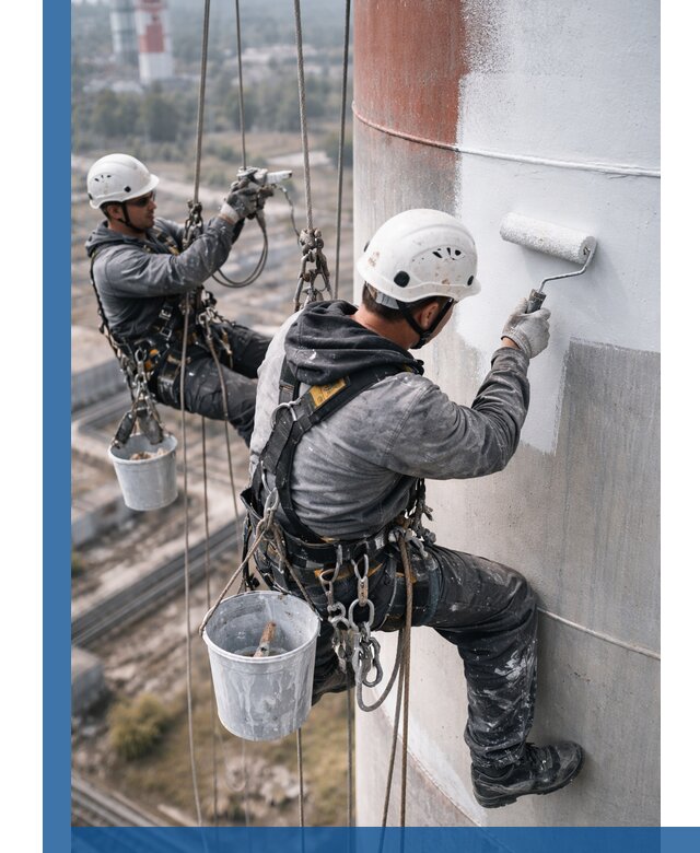 Покраска дымовых труб в Калининграде: антикоррозийная защита и восстановление