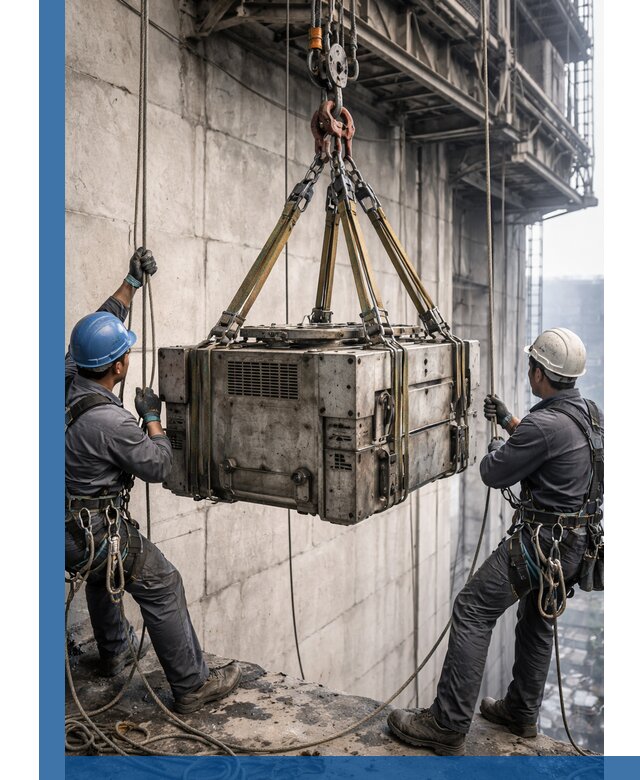 Такелажные работы на высоте, подъем и монтаж грузов в Калининграде