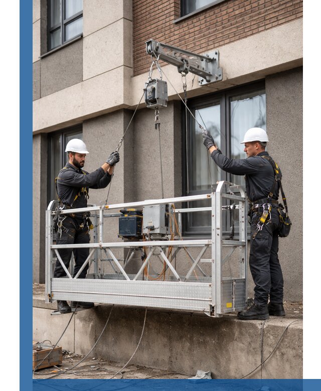 Монтаж и подъем фасадной люльки в Калининграде с гарантией безопасности