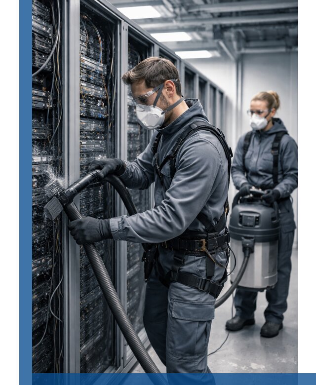 Обеспыливание серверной комнаты в Калининграде, профессиональная очистка