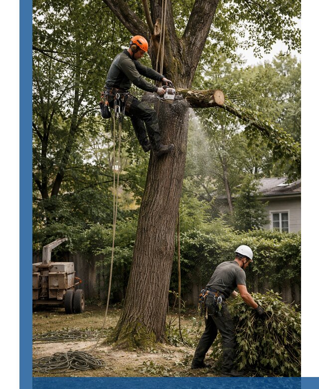 Кронирование деревьев в Калининграде, безопасная высотная обрезка