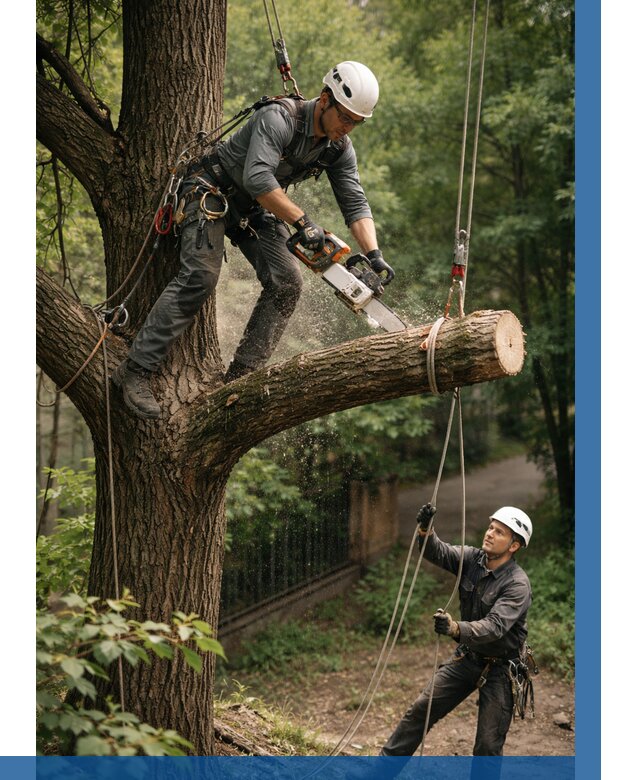 Спил деревьев альпинистами в Калининграде от 8094 р. | ВЫСОТНИК-Клн