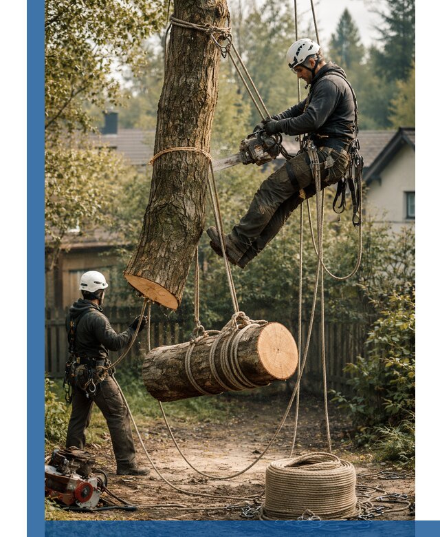 Валка деревьев частями в Калининграде, безопасно и аккуратно