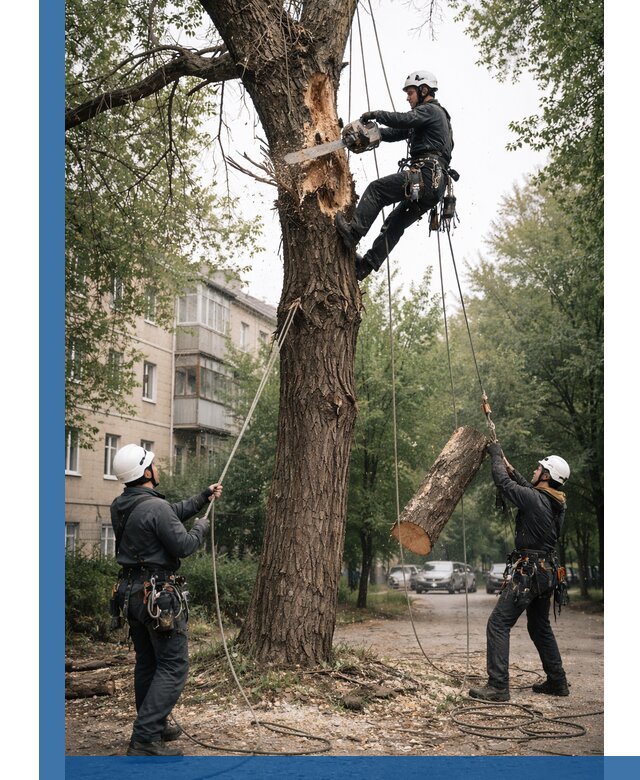 Срочное удаление аварийных деревьев в Калининграде с гарантией безопасности