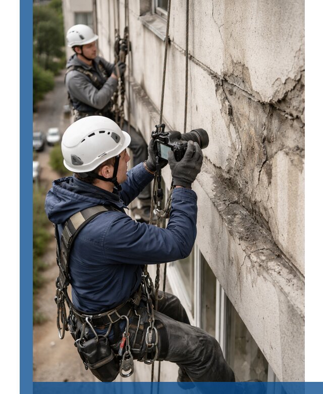 Фотофиксация дефектов фасада с высотной съемкой в Калининграде