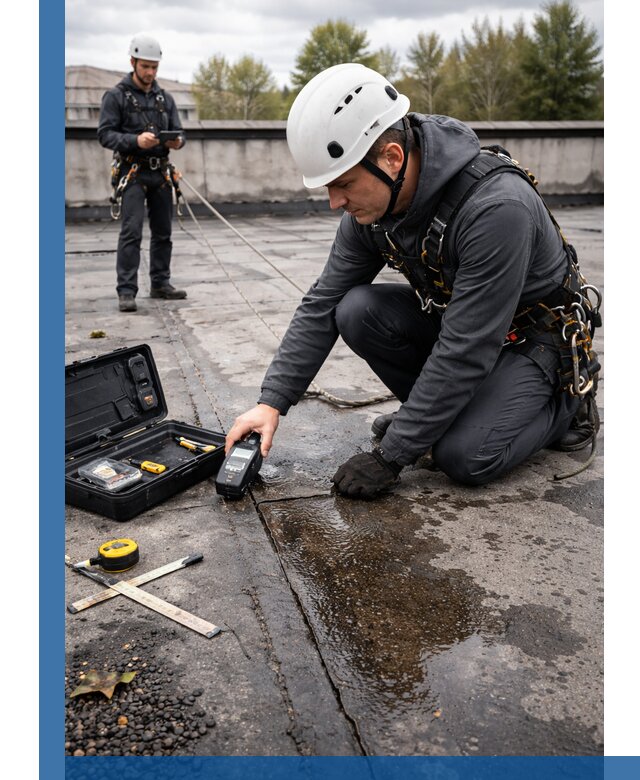 Обследование кровли на протечки и выявление дефектов в Калининграде