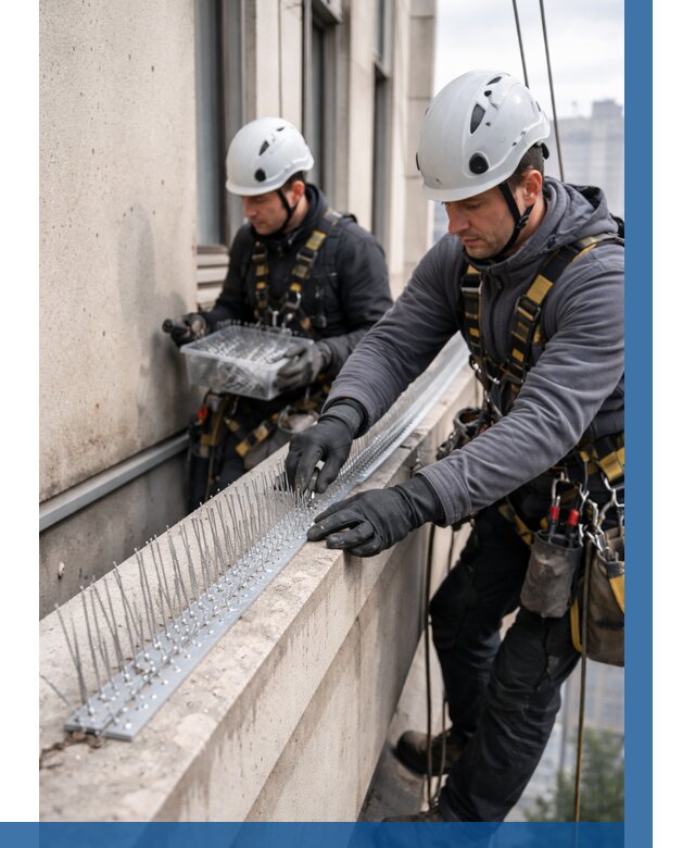 Установка шипов от птиц в Калининграде от 860 р. | ВЫСОТНИК-Клн